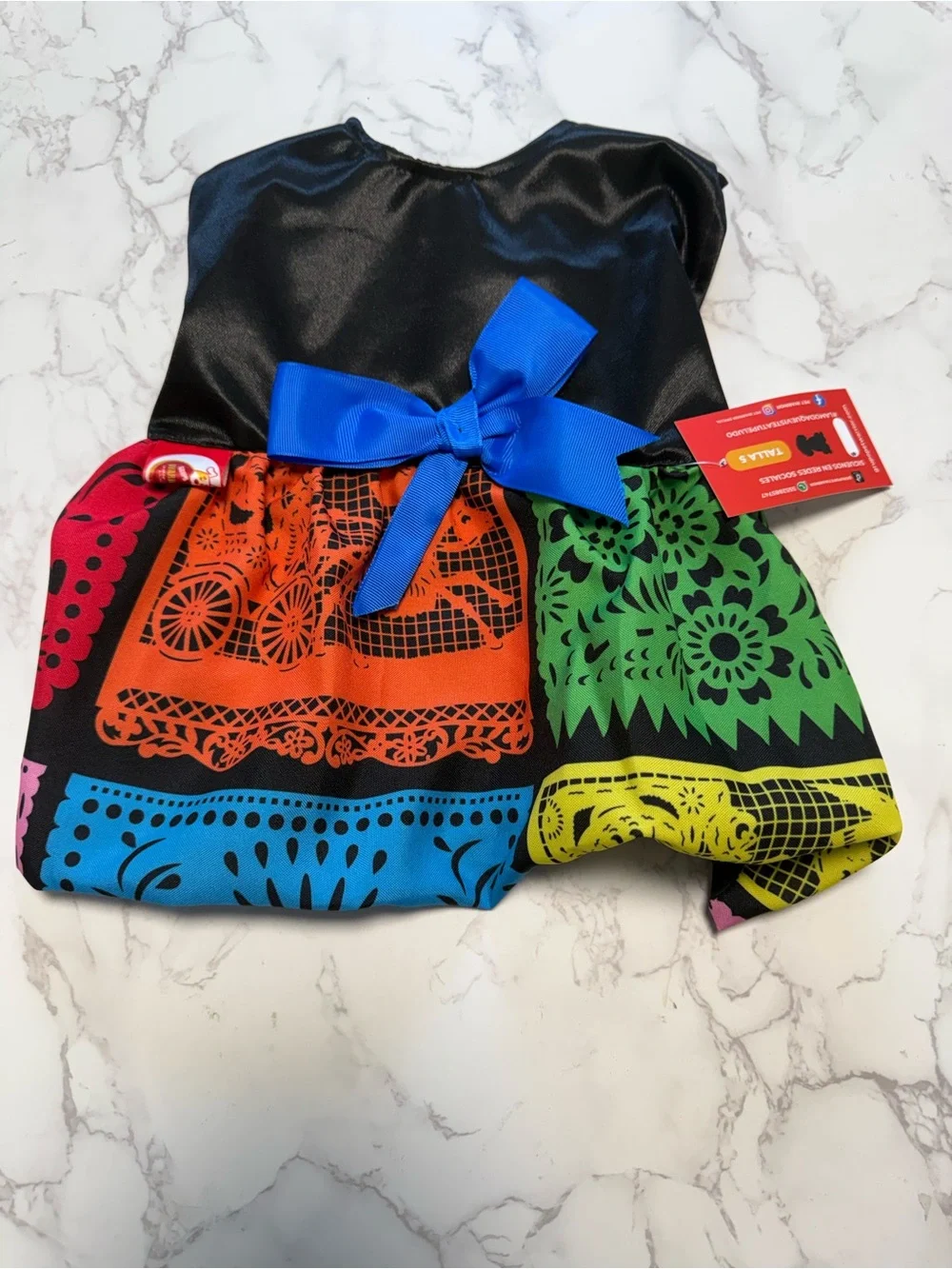 Pet Warrior Dog /Cat Papel Picado multicolor pet Halloween costume.